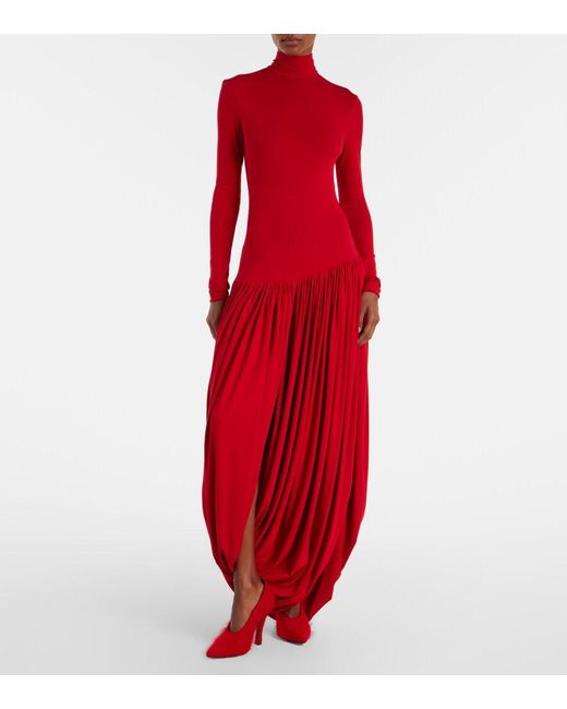 Magda Butrym Red Felt Pumps
