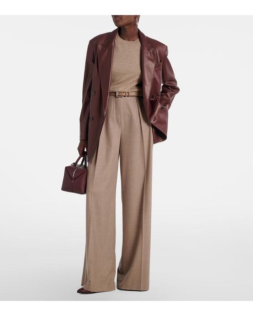 Max Mara Brown Duse Leather Jacket