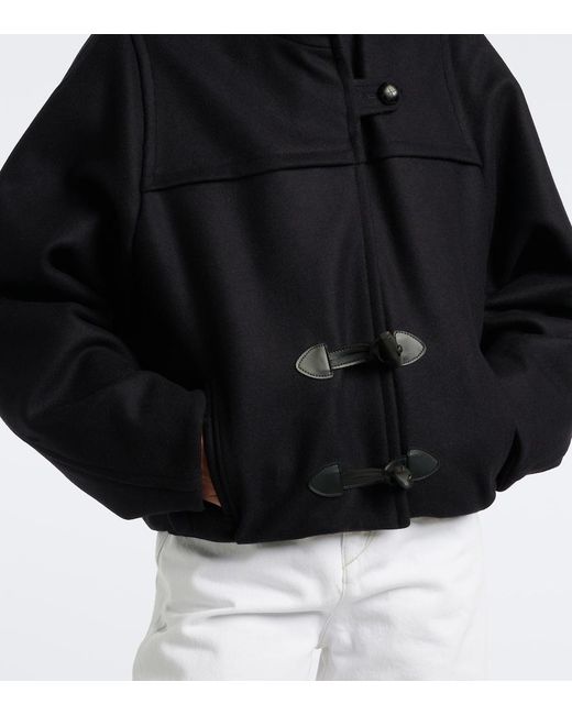 Isabel Marant Black Trixie Wool And Cashmere Hooded Jacket