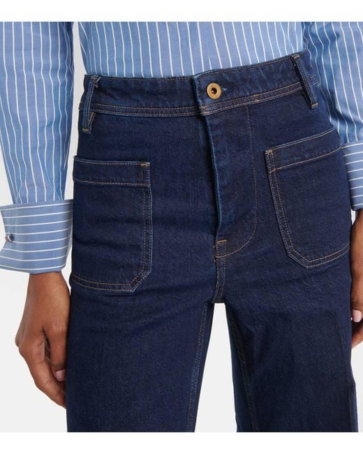 Polo Ralph Lauren Blue High-Rise Wide-Leg Jeans