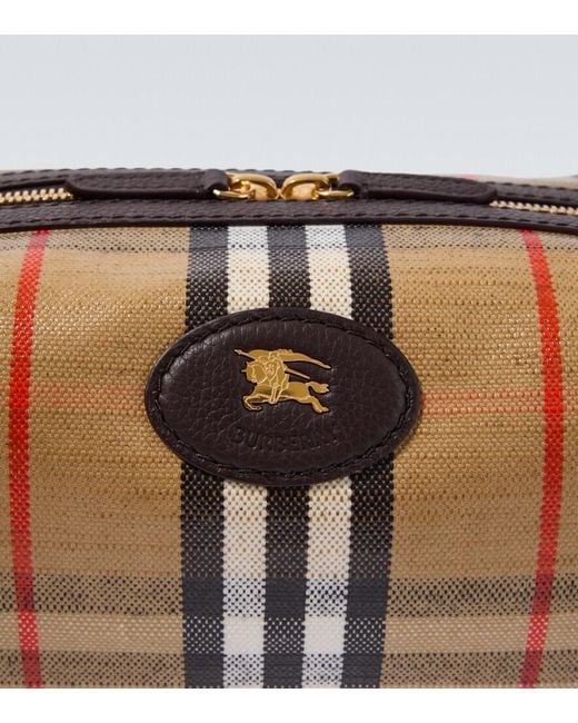 Burberry White Check Canvas Shoulder Bag for men