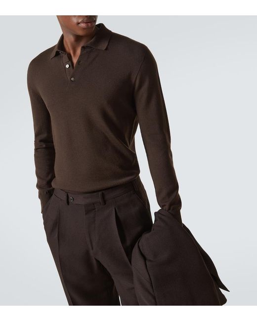 Saman Amel Brown Wool Sweater for men