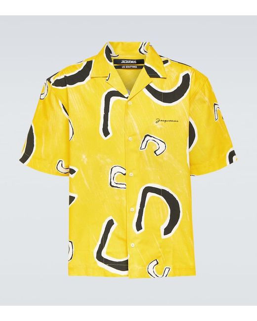 Jacquemus Bedrucktes Hemd Jean aus Baumwolle in Yellow für Herren