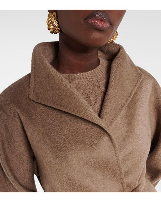 Max Mara Brown Lilia Cashmere Wrap Coat