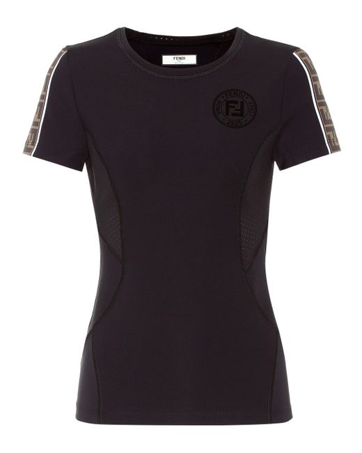 Fendi Black Technical Jersey Shirt