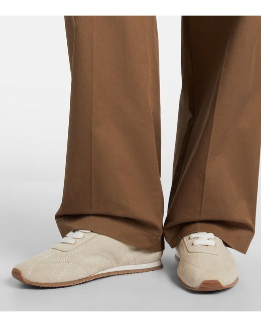 Totême  White Suede Sneakers