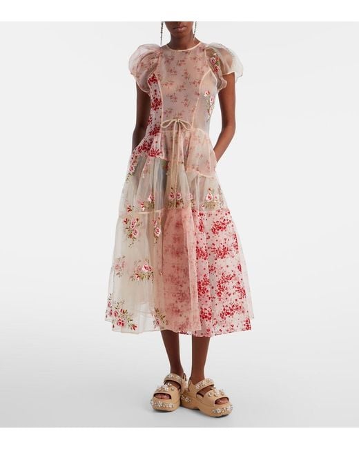Simone Rocha Natural X Crocs Embellished Platform Sandals