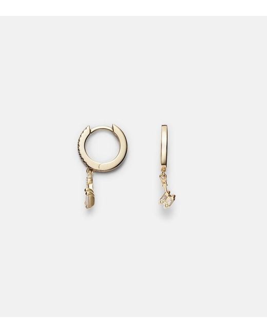 Suzanne Kalan White 18Kt Drop Earrings With Diamonds