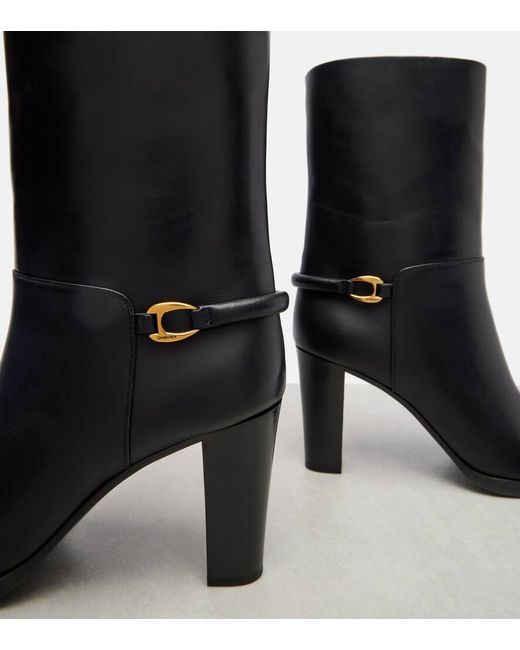Saint Laurent Black Ankle Boots Sulpice 80 Aus Leder