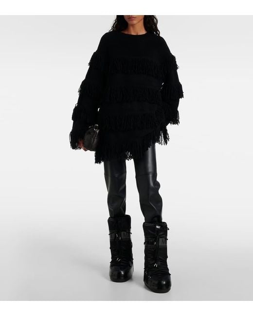 Moon Boot Black Icon Glance Satin Snow Boots