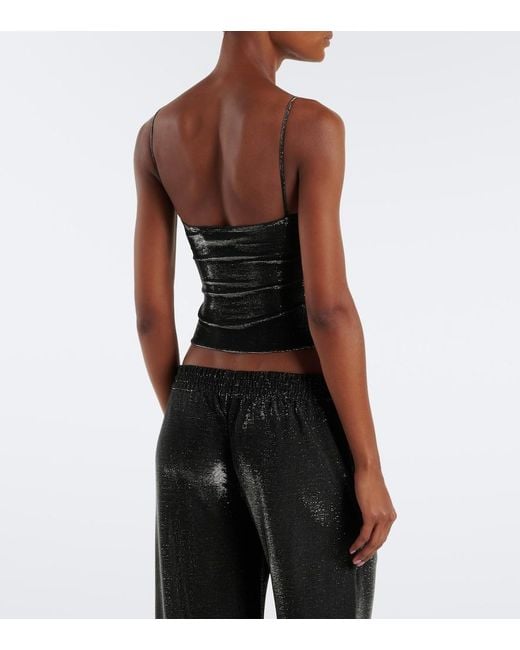 Gucci Black Embellished Crop Top