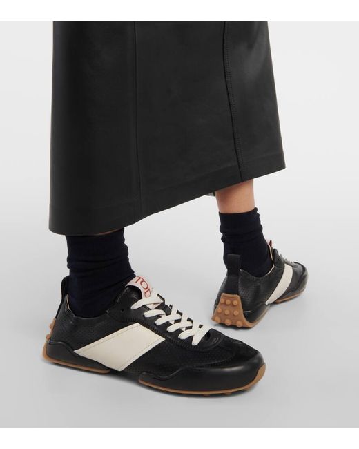Tod's Black Leather Sneakers