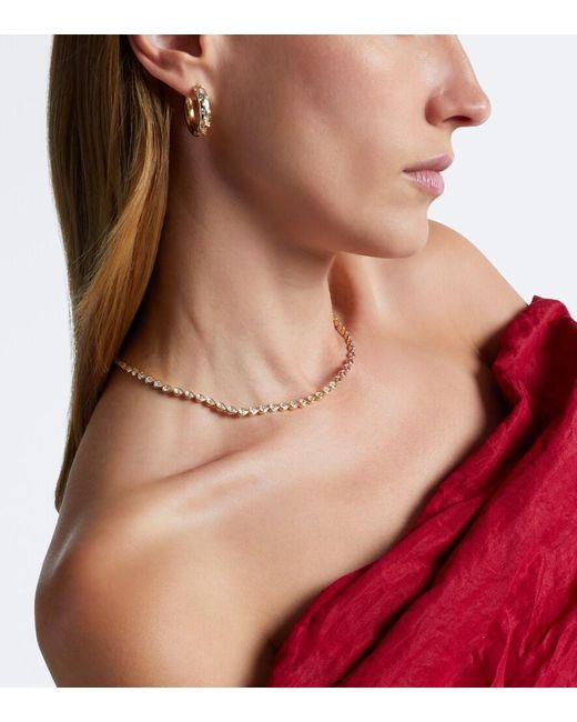 Anita Ko Metallic 18Kt Choker With Sapphires And Diamonds