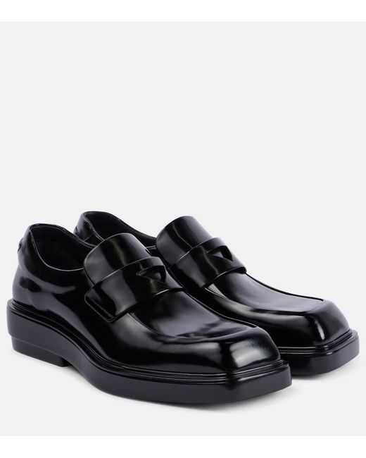 Prada Black Loafers aus Leder