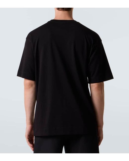 Dries Van Noten Black Cotton Jersey T-Shirt for men