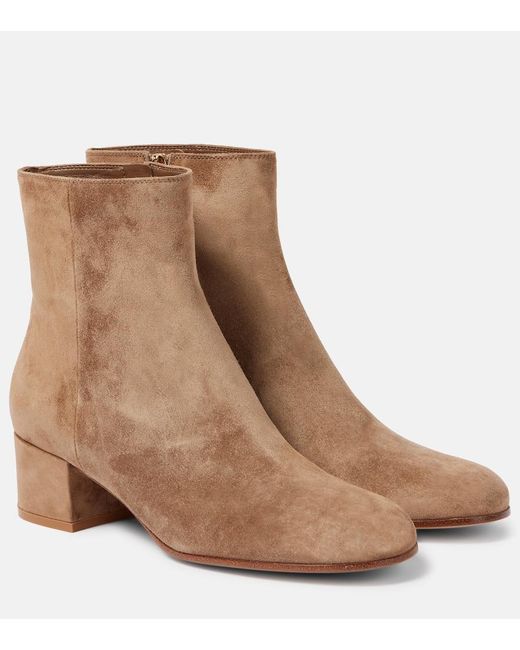 Gianvito Rossi Brown 45 Suede Ankle Boots