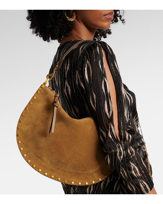 Isabel Marant Brown Oskan Soft Zipped Suede Shoulder Bag