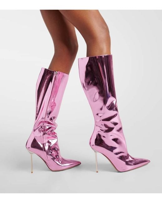 Paris Texas Pink Stiefel Lidia aus Metallic-Leder