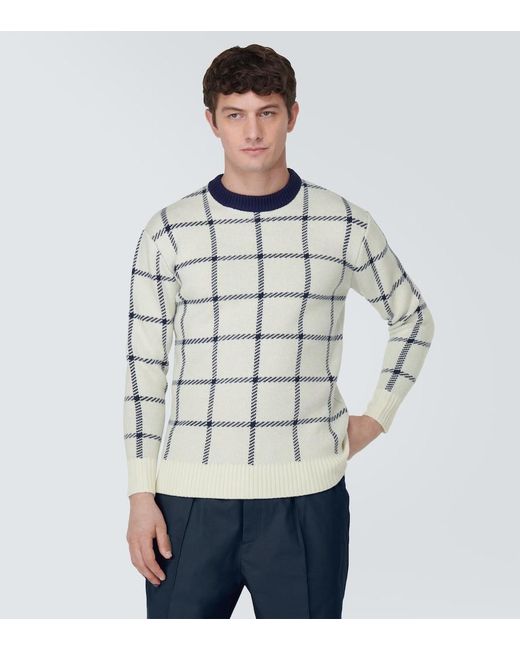 J.W. Anderson Gray Ribbed-Knit Wool Sweater for men