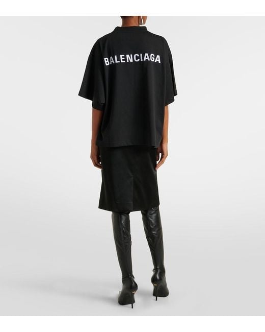 Balenciaga Black T-Shirt With Logo
