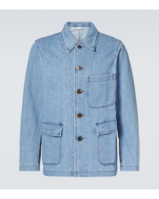 Dries Van Noten Hemdjacke Aus Denim in Blue für Herren
