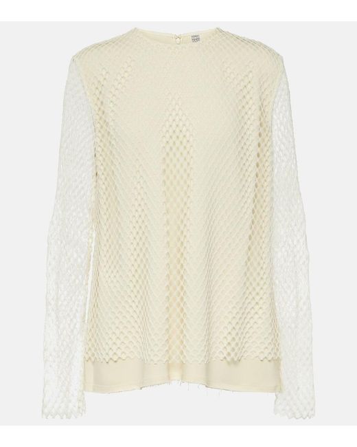 Totême  Natural Layered Lace Top