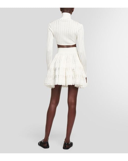 Alaïa Natural Crinoline Miniskirt