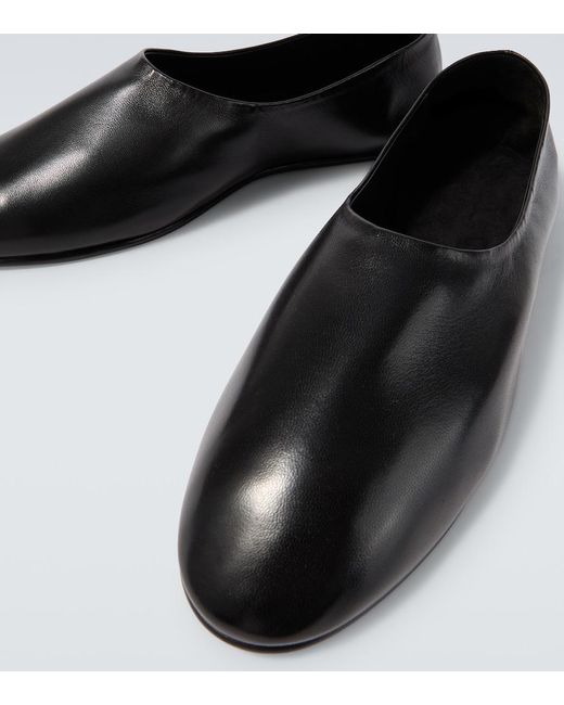 Fear Of God Black Ballerino Leather Slip-On Shoes for men