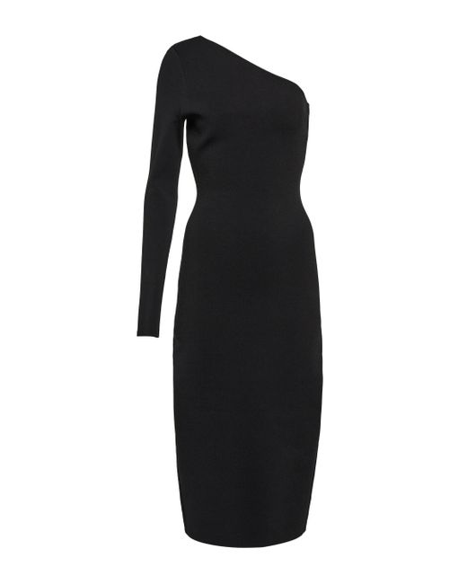 Victoria Beckham Vb Body One-shoulder Midi Dress in Black | Lyst UK