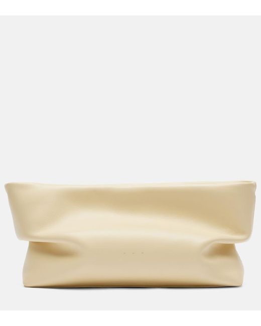 Aesther Ekme Natural Nina Medium Leather Clutch