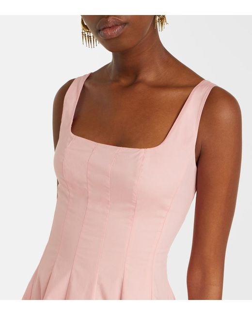 Staud Pink Wells Cotton Minidress