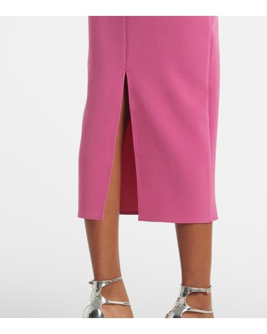 Alex Perry Pink Strapless Midi Dress