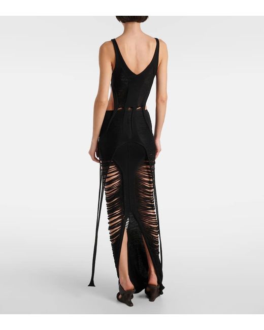 Rick Owens Black Knitted Wool Top
