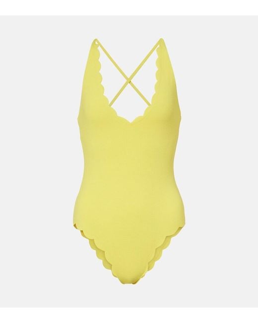 Marysia Swim Yellow North Scalloped Swimsuit