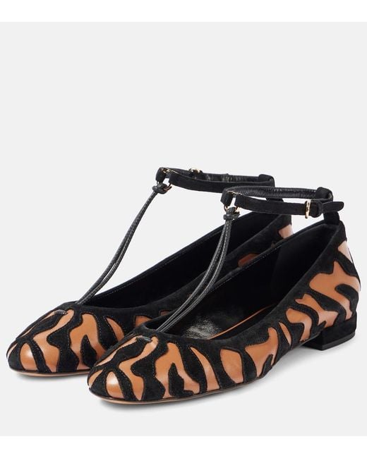 Ulla Johnson Multicolor Polline Animal Print Leather Ballet Flats