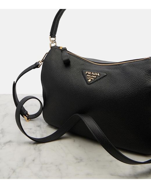 Prada Black Medium Leather Shoulder Bag