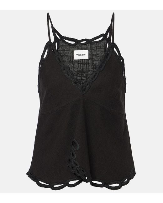 Isabel Marant Black Tomeki Cotton Top