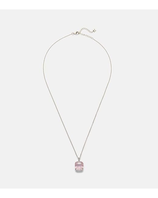 Mateo White 14Kt Necklace With Topaz And Diamonds