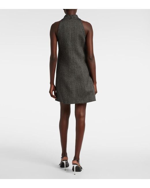 Courreges Black Heritage Wool Minidress
