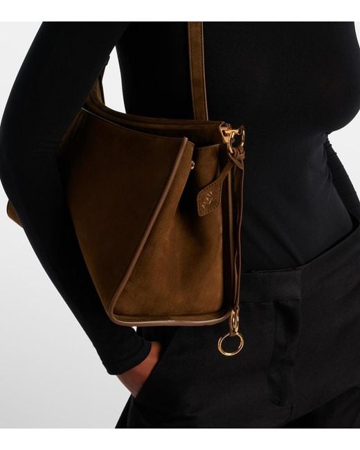 Alaïa Brown Le Click Medium Leather Shoulder Bag