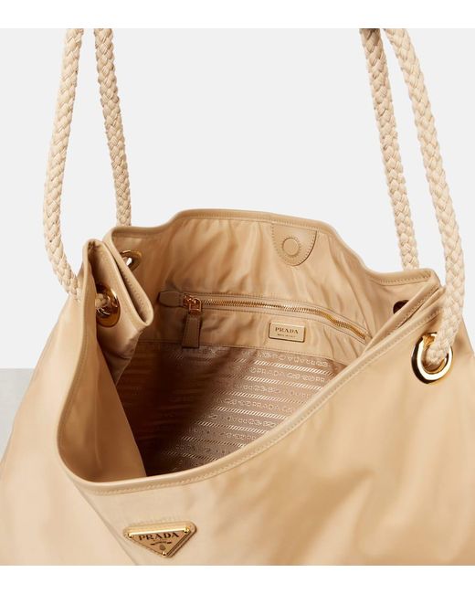 Bolso Mariner Large De Re-Nylon Prada de color Natural