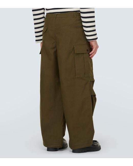 Pantalones cargo de gabardina de mezcla de algodon Marni de hombre de color Green