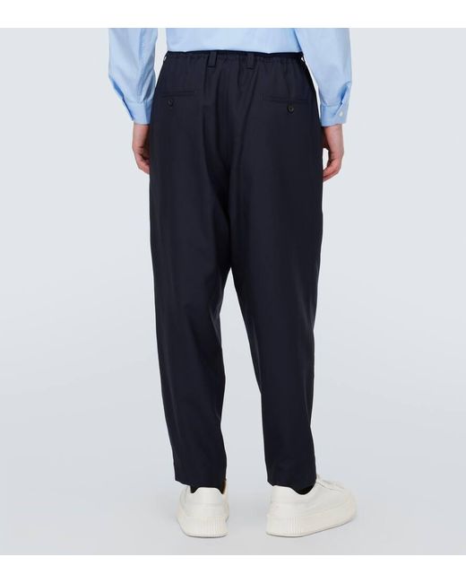 Pantaloni regular in lana di Marni in Blue da Uomo