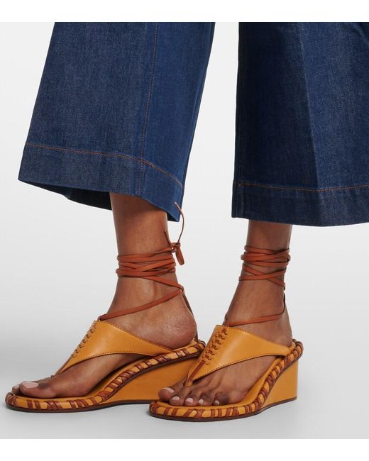 Jeans Flared Cropped Aster Zimmermann de color Blue