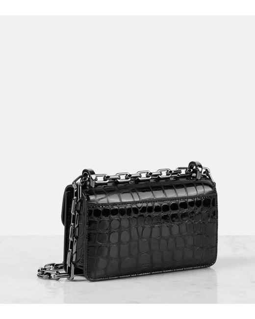 Christian Louboutin Black Schultertasche Loubi54 Aus Leder