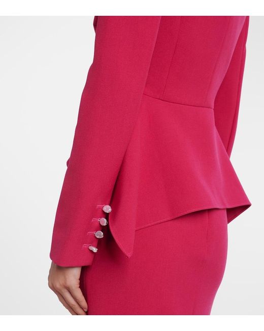 Roland Mouret Red Jacke Aus Crepe