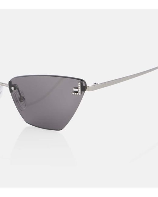 Fendi Gray Cat-Eye Sunglasses