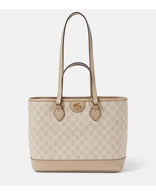 Gucci Natural Ophidia Large GG Canvas Tote Bag