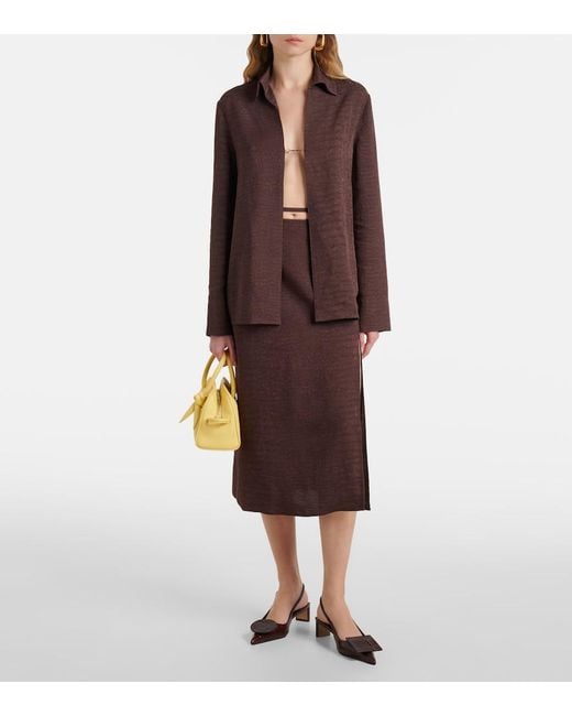 Jacquemus Brown La Jupe Notte