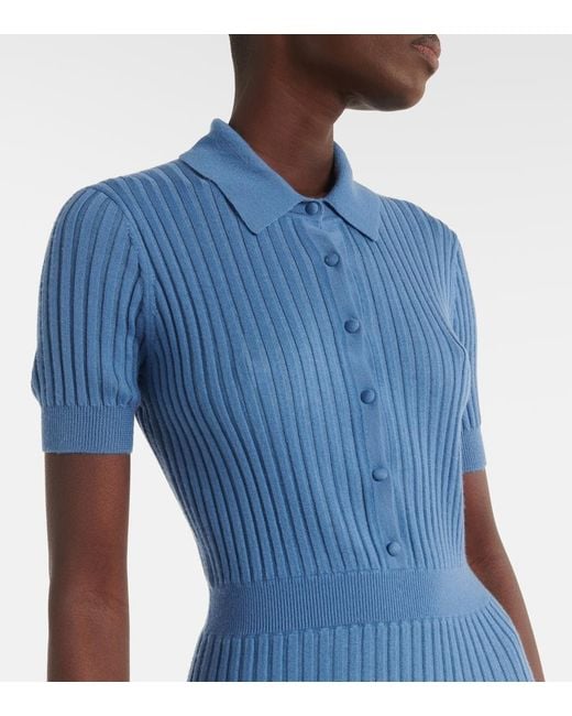 Gabriela Hearst Blue Amor Silk And Cashmere Maxi Dress